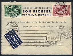 HUNGARY: Air Mail Cover Sent From Budapest To Argentina On 24/FE/1933 By Air France, Excellent Quality! - Otros & Sin Clasificación