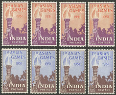 INDIA: Sc.233/234, 1951 Sport, 3 Cmpl. Sets, MNH, Excellent Quality! - Other & Unclassified