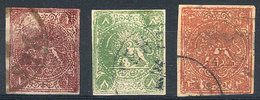 IRAN: 3 Stamps Issued In 1870, Genuine, VF Quality! - Irán