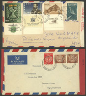 ISRAEL: CENSORS: 2 Covers Sent To Argentina In 1949 And 1955, Both Censored, VF Quality! - Other & Unclassified