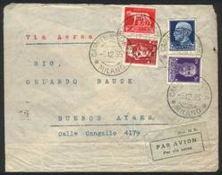 ITALY: Airmail Cover Sent From Carate Brianza To Buenos Aires On 5/DE/1935, Franked With Interesting 8.75 Lire Postage,  - Ohne Zuordnung