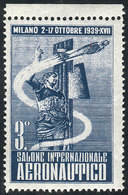 ITALY: Aeronautics Show Held In Milano OC/1939, Ond Unused Cinderella, VF - Sin Clasificación