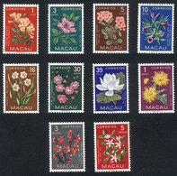 MACAU: Sc.372/381, Flowers, Complete Set Of 10 Unmounted Values, Excellent Quality! - Altri & Non Classificati