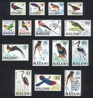 MALAWI: Sc.95/109 + 104 Overprinted, Complete Set Of 15 Unmounted Values, Excellent Quality! - Malawi (1964-...)