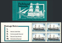 FALKLAND ISLANDS/MALVINAS: Yvert 254 + Other Values, SHIPS, Complete Booklet Of 1£, Very Fine Quality! - Islas Malvinas