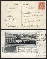 FALKLAND ISLANDS/MALVINAS: Postcard (General View, Port Stanley, Showing Manager's Residence Of The F.I. Co. Ltd.) Frank - Falkland