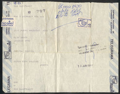 FALKLAND ISLANDS/MALVINAS: FALKLANDS WAR: Telegram (with Text: I'm Fine, Regards, Juanca"), Sent By A Soldier To His Fam - Falkland