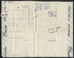 FALKLAND ISLANDS/MALVINAS: FALKLANDS WAR: Telegram (with Text: I'm Fine, Regards, Juanca"), Sent By A Soldier To His Fam - Falkland Islands