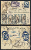 MEXICO: Registered Air Mail Cover Sent To Argentina On 8/AP/1931, With Interesting Postage, 2 Official Seals And A Numbe - México