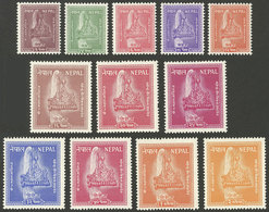 NEPAL: Sc.90/101, 1957 Crown, Cmpl. Set Of 12 Values, MNH, Excellent Quality! - Nepal