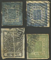 NEPAL: 4 Old Stamps, Fine To VF Quality, Interesting! - Nepal