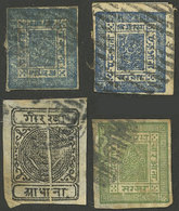 NEPAL: 4 Old Stamps, Fine To VF Quality, Interesting! - Népal