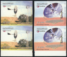 PARAGUAY: Sc.2813/4, 2006 Energy Saving (windmills And Solar Power Collector), Rare IMPERFORATE PAIRS, Excellent Quality - Paraguay