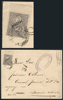 PARAGUAY: Sc.O40, 1892 50c. Gray, Franking A Registered Cover With AR Sent From Asunción To Buenos Aires In 1895, Excell - Paraguay