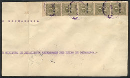 PARAGUAY: Sc.O49, 1902 1P. Olive, Part Of A Large Envelope (re-arranged To Obtain A "collectible" Format), Sent From Asu - Paraguay