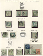 PERU: BRITISH CANCELS On Peru Stamps: One Page And A Half Of An Old Collection (ex-Bustamante) With Good Development Of  - Peru