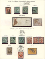 PERU: Sc.16/18, 1866/7 Llamas, Page Of An Old Collection (ex-Bustamante) With An Excellent Selection Of Rare Cancels: Ca - Perù