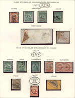 PERU: Sc.16/18, 1866/7 Llamas, Page Of An Old Collection (ex-Bustamante) With An Excellent Selection Of Rare Cancels: Ca - Peru