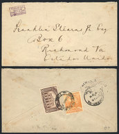 PERU: Cover Sent From Lima To USA On 23/MAY/1898, Franked On Reverse With 22c. (Sc.150 + 155), VF Quality! - Peru