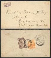 PERU: Cover Sent From Lima To USA On 23/MAY/1898, Franked On Reverse With 22c. (Sc.150 + 155), VF Quality! - Perù