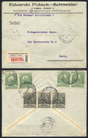 PERU: Registered Envelope Of The Stamp And Coin Dealer Eduardo Polack (opened On 3 Sides For Display), Sent From Lima To - Peru