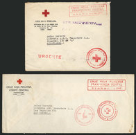 PERU: 2 Covers Of The Peruvian RED CROSS Used Stampless In 1961 And 1963, With FREE FRANK Marks, VF Quality! - Perú
