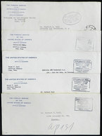 PERU: 5 Covers Sent By The Embassy Of USA In Lima, Stampless, With Panamerican Postal Franchise, VF Quality! - Perú
