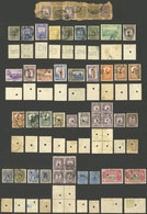 PERU: PERFINS And PUNCH HOLES: Lot Of Stamps With Commercial Perfins And Punch Holes Used To Cancel Parcel Posts, Some W - Peru