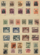 POLAND: Lot Of Old Stamps On Album Pages, Interesting! - Autres & Non Classés