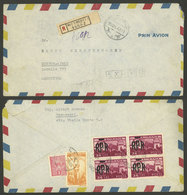 ROMANIA: Registered And Express Airmail Cover Sent From Bucharest To Argentina With Nice Franking On Back, Very Attracti - Andere & Zonder Classificatie