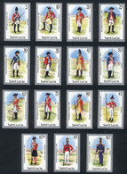SAINT LUCIA: Sc.747/761, Military Uniforms, Complete Set Of 15 Unmounted Values, Excellent Quality! - St.Lucia (...-1978)