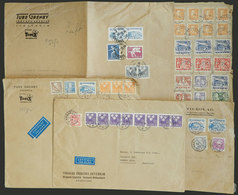 SWEDEN: 4 Covers + 1 Front Sent To Argentina Between 1938 And 1953 With Interesting Postages, Mixed Quality, Some With D - Andere & Zonder Classificatie