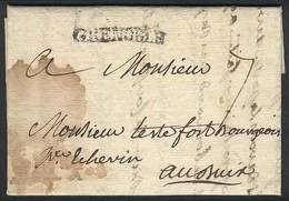 SWITZERLAND: Complete Folded Letter Dated 18/JUL/1778 (235 Years Ago!), With Straightline "GRENOBLE" Marking In Black, V - Andere & Zonder Classificatie