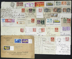 SWITZERLAND: 24 Covers, Cards, Etc. Used Between Circa 1919 And 1960, Most Sent To Argentina, Some Nice Postages! - Andere & Zonder Classificatie
