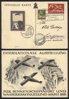 SWITZERLAND: 1/JUL/1926, Special Postcard Of The Basel Aviation Exposition, With Special Cinderella And Postmark, VF Qua - Other & Unclassified