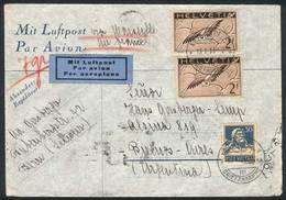 SWITZERLAND: 13/OC/1934 Bern - Buenos Aires: Cover Franked By Yv.A.15b (Zu.F13, 2Fr. NORMAL Paper) X2 + 30c., Sent Per A - Andere & Zonder Classificatie