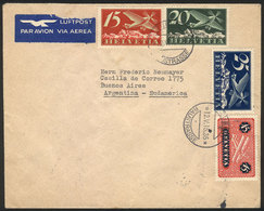 SWITZERLAND: Airmail Cover Sent From Zürich To Argentina On 12/MAY/1935 With Good Postage Of 4 Different Airmail Stamps, - Other & Unclassified