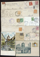 WORLDWIDE: 13 Old Postcards, Almost All Used, Several Very Interesting Cancels Can Be Seen, And Also Very Good Views! - Other & Unclassified