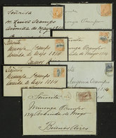 URUGUAY: 7 Mourning Covers Sent To Argentina Between 1918 And 1930. They Were Sent To Maria Luisa, María Eugenia And Min - Uruguay