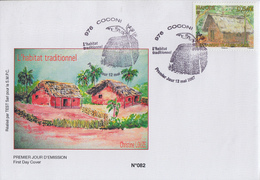 Enveloppe  FDC  1er  Jour    MAYOTTE   L' Habitat   Traditionnel    COCONI     2007 - Autres & Non Classés