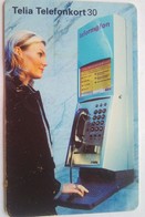 Woman Using Card Phone  30 Units - Schweden