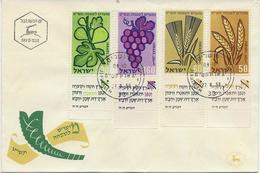 ISRAEL - FDC AFFRANCHIE N° 141 A 144 -ANNEE 1958 - FDC