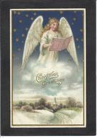 CPA Ange Angel écrite Gaufré Embossed - Engelen