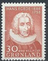 Groënland 1958 N°32 Neuf ** MNH Hans Egede - Neufs