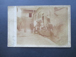 Kaiserliche Soldaten Und Einheimische Im Elsass Echtfoto 1899 Originalaufnahme - Altre Guerre