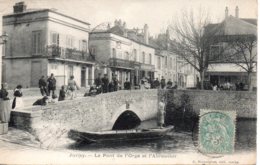 Cpa Juvisy Sur Orge, Le Pont De L'Orge Et L'abreuvoir. - Juvisy-sur-Orge