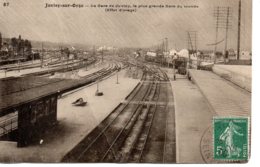 Cpa Juvisy Sur Orge, La Gare De Juvisy Avec Effet D'orage. - Juvisy-sur-Orge