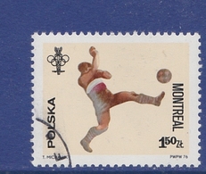 SOCCER FOOTBALL OLYMPIC GAMES MONTREAL 1976 POLAND POLEN POLOGNE Mi 2454 Used - Usati