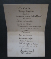 Ancien MENU XIXème ~1880 - A Un Juge D'Instruction - Gastronomie - Noblesse - Joseph De La Paillonne - Menus