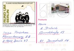 WB Amtliche Ganzsachen-Sonderpostkarte P 127 "LUPOSTA'87" Wst."750 Jahre Berlin" 60(Pf) Mehrfarbig, MWESt 25.9.87 BERLIN - Postales - Usados